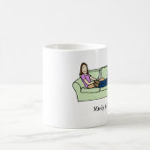 Paare auf personalisierter Cartoon-Tasse der Kaffeetasse (Mittel)