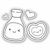 Paare aus Sojabohnen, Sushi und Sojabohnen Aufkleber (Vorderseite)