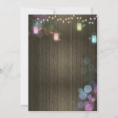 Paare Baby Dusche Mason Jar Twinkle Lights Einladung (Rückseite)