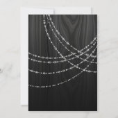 Paare Baby Dusche String Lights Black Rustic Einladung (Rückseite)