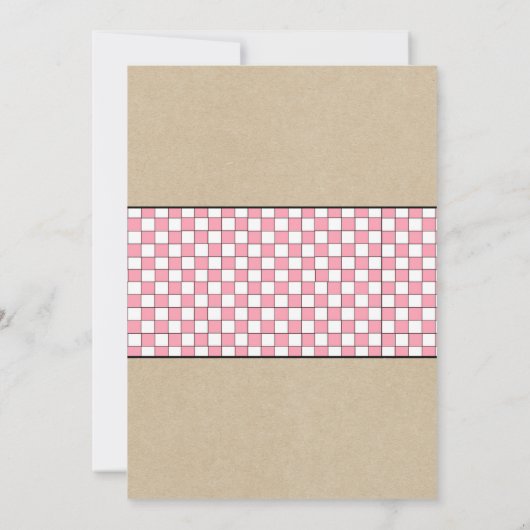 Paare Baby Q, Girl GRILLEN Babydusche Einladung (Rückseite)