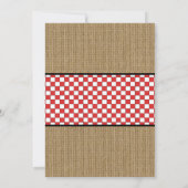 Paare Baby Q Sprinkle, neutrale GRILLEN Babydusche Einladung (Rückseite)