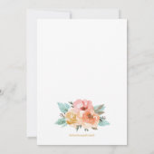 Paare Babydusche Einladung, Floral Baby Dusche Einladung (Rückseite)