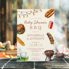 Paare Babydusche GRILLEN Grill Sommer Einladung