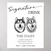 Paare Begrüßung Signature Drink-Zeichen Poster (Vorne)