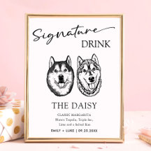 Paare Begrüßung Signature Drink-Zeichen