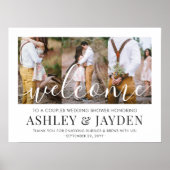 Paare Brautparty Begrüßungsskript 3 Foto Poster (Vorne)