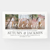 Paare Brautparty Elegante 3 Foto Willkommen Banner (Horizontal)