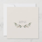 Paare Brautparty Rustikale Anemone Olivenhaine Einladung (Rückseite)