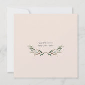 Paare Brautparty Rustikale Weiße Blüten mit Oliven Einladung (Rückseite)