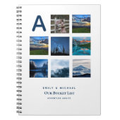 Paare BUCKET LIST Foto Collage Newlywed Journal Notizblock (Vorderseite)
