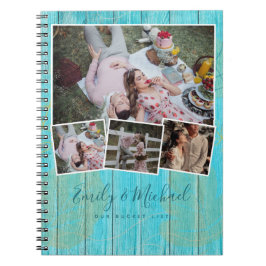 Paare BUCKET LIST Foto Collage Newlywed Journal Notizblock