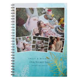 Paare BUCKET LIST Foto Collage Newlywed Journal Notizblock