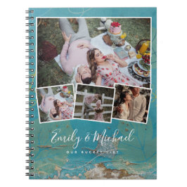 Paare BUCKET LIST Foto Collage Newlywed Journal Notizblock