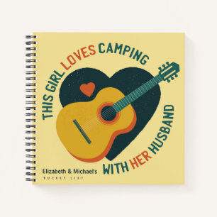 Paare Camping BUCKET LIST Custom Fusion Quote Notizblock