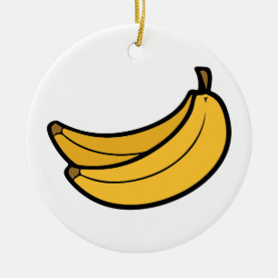Paare Cartoon-Bananen Keramikornament