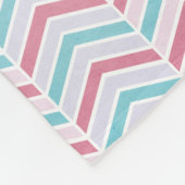 Paare Cherry und Blau verblasste Zickzack Muster Fleecedecke (Ecke)