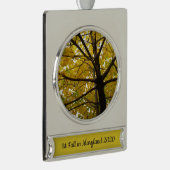 Paare der gelben Ahornbäume Herbstnatur Banner-Ornament Silber (Rechts)