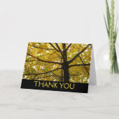 Paare der gelben Ahornbäume Herbstnatur Dankeskarte (Vorderseite)