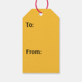 Paare der gelben Ahornbäume Herbstnatur Geschenkanhänger (Rückseite)