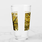 Paare der gelben Ahornbäume Herbstnatur Glas (Links)