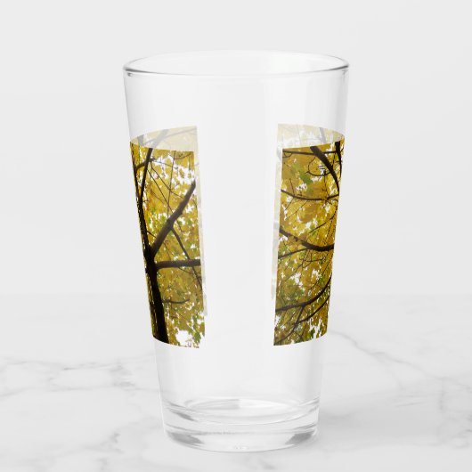 Paare der gelben Ahornbäume Herbstnatur Glas (Rechts)
