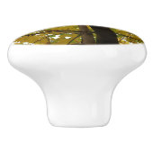 Paare der gelben Ahornbäume Herbstnatur Keramikknauf (Seitenansicht)