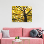 Paare der gelben Ahornbäume Herbstnatur Leinwanddruck (Insitu (Wohnzimmer))