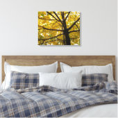 Paare der gelben Ahornbäume Herbstnatur Leinwanddruck (Insitu (Schlafzimmer))