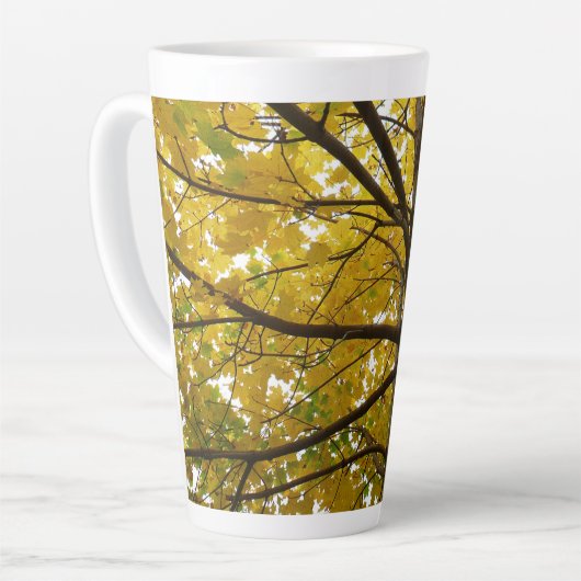 Paare der gelben Ahornbäume Herbstnatur Milchtasse (Linke Ecke)