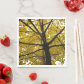 Paare der gelben Ahornbäume Herbstnatur Serviette (Beispiel)