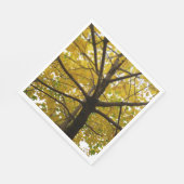 Paare der gelben Ahornbäume Herbstnatur Serviette (Ecke)