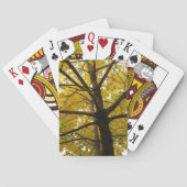Paare der gelben Ahornbäume Herbstnatur Spielkarten (Rückseite)