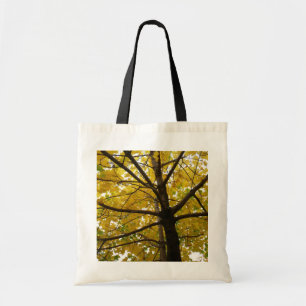 Paare der gelben Ahornbäume Herbstnatur Tragetasche