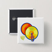 Paare der gelben Becken umrissen in der blauen Button (Vorne & Hinten)