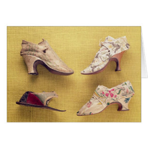 Paare der gestickten Schuhe, c.1714