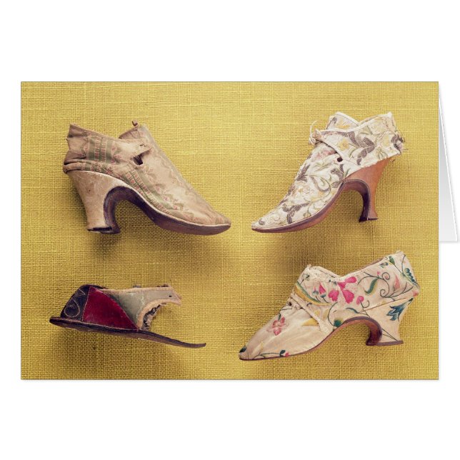 Paare der gestickten Schuhe, c.1714 (Vorderseite (Horizontal))