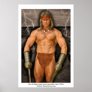 Paare der indischen pata Klingehandschuhe - Plakat