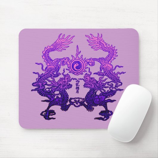 Paare der lila Drachen auf Geschenken und Kleid Mousepad (Mit Mouse)