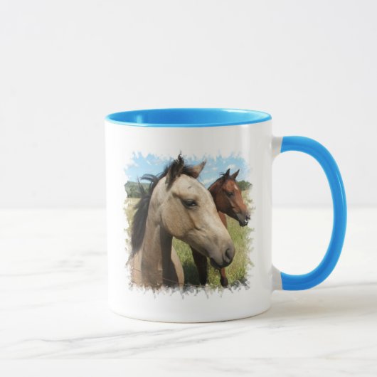 Paare der Pferdekaffee-Tasse Tasse (Rechts)