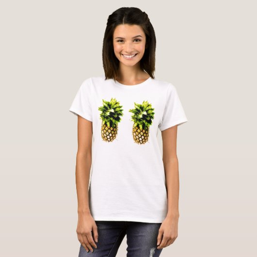 Paare des freche Ananas-hellfarbigen T - Shirt (Vorne ganz)