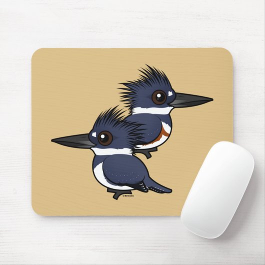 Paare des umgeschnallten Eisvogels Mousepad (Mit Mouse)