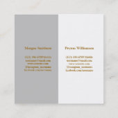 Paare, die die Calling Card mit vollem Foto (Squar Quadratische Visitenkarte (Rückseite)