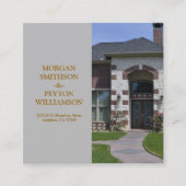 Paare, die die Calling Card mit vollem Foto (Squar Quadratische Visitenkarte (Vorderseite)