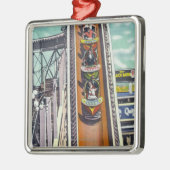 Paare, die die Fliegen-Drehungs-Fahrt Ornament Aus Metall (Links)