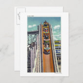 Paare, die die Flying Turns Ride hinunter gehen Postkarte (Vorne/Hinten)