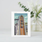 Paare, die die Flying Turns Ride hinunter gehen Postkarte (Stehend Vorderseite)