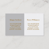 Paare, die eine Calling Card mit vollem Foto erhal Visitenkarte (Rückseite)