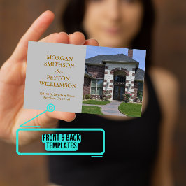 Paare, die eine Calling Card mit vollem Foto erhal Visitenkarte