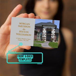 Paare, die eine Calling Card mit vollem Foto erhal Visitenkarte